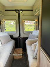A Fiat campervan called Berti and for hire in Wedmore , Somerset