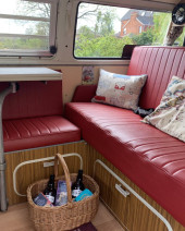 A VW T2 Classic campervan called Alfred and for hire in Taunton, Somerset