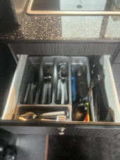 A VW T6 Campervan called T6-4Motion and Cutlery for hire 