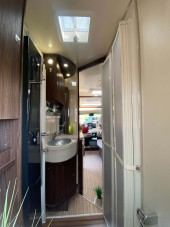 A Benimar Motorhome called Beni and Large bathroom for hire in Keith, Moray