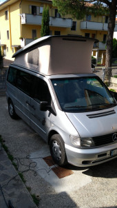 A Mercedes Campervan called Marco-Polo and for hire in roma,