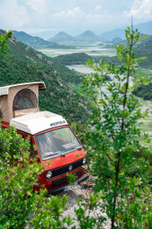 A VW T3 campervan called Red-Westfalia-Camper and for hire in Podgorica, 