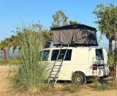 A VW T5 Campervan called snowballT5 and SNOWBALL Albnaia for hire in Tirana, Albania