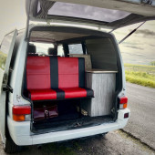 A VW T4 Campervan called Kaspar and for hire in Penrith, Cumbria