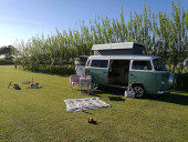 A VW T2 Brazilian Campervan called Willow-Van and for hire in Haverfordwest, Pembrokeshire