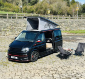 A VW T6 Campervan called JETT and A beautiful day at Bala Lake for hire in Frodsham , Cheshire